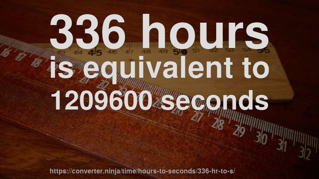 336 hours is equivalent to 1209600 seconds