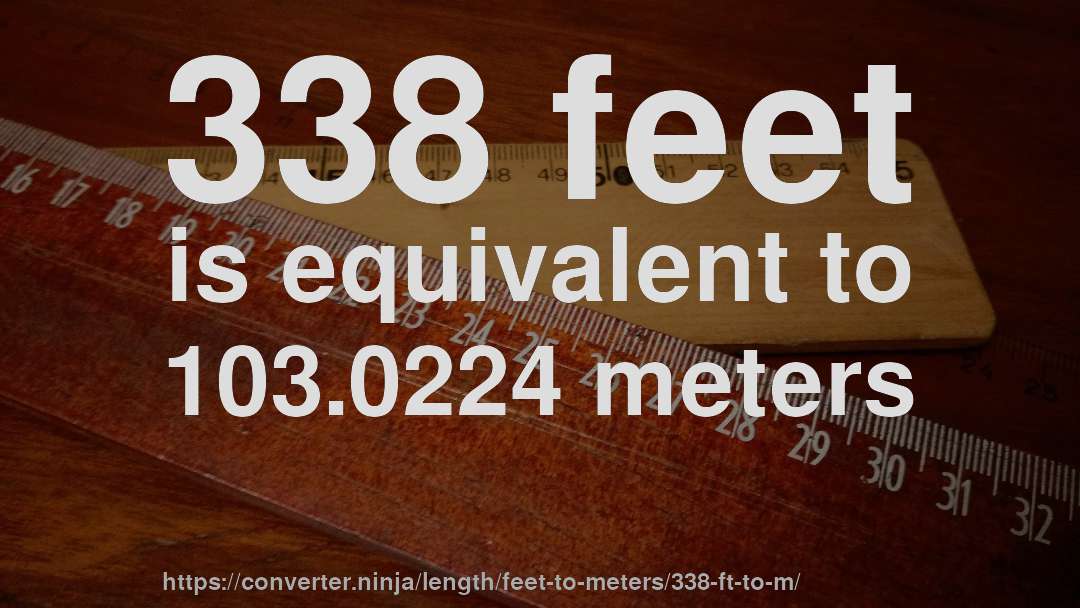 338 feet is equivalent to 103.0224 meters