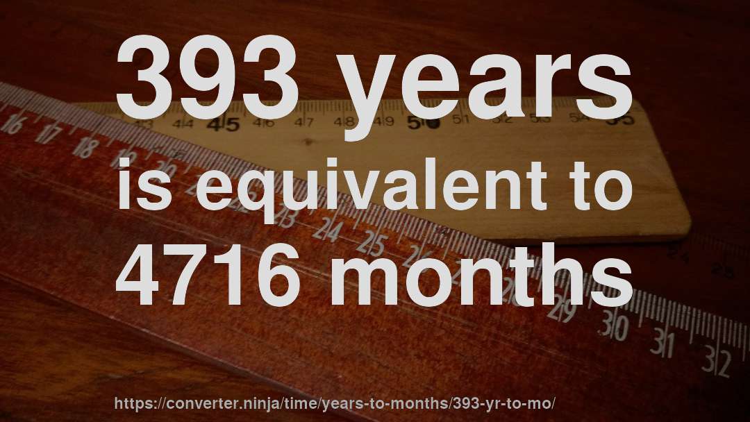393 years is equivalent to 4716 months