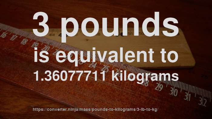 3 lb to kg - How much is 3 pounds in kilograms? [CONVERT]