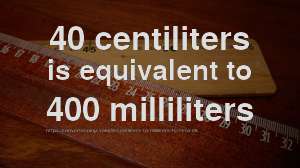 40 Centiliter To Ml How Much Is 40 Centiliters In Milliliters Convert