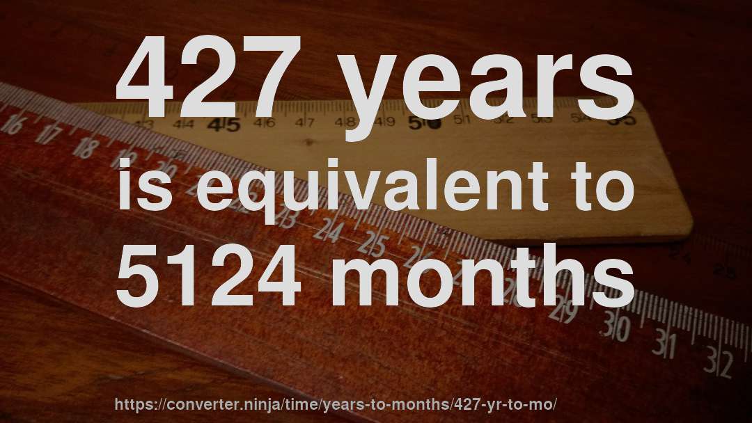 427 years is equivalent to 5124 months