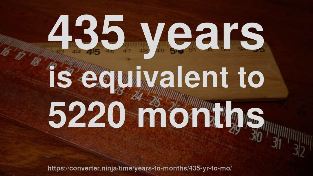 435 years is equivalent to 5220 months