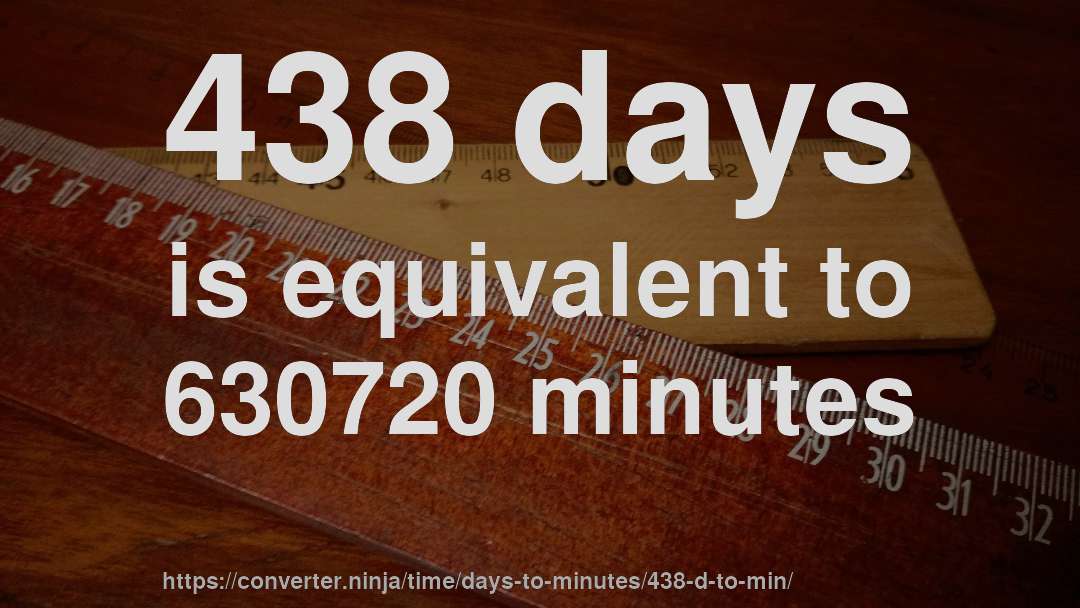 438 days is equivalent to 630720 minutes