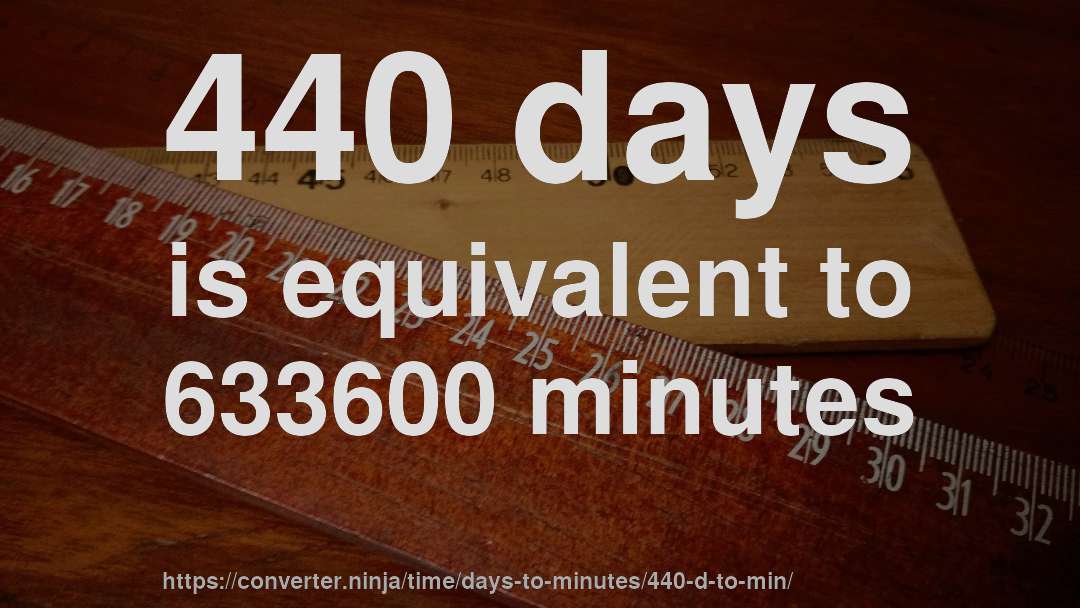 440 days is equivalent to 633600 minutes