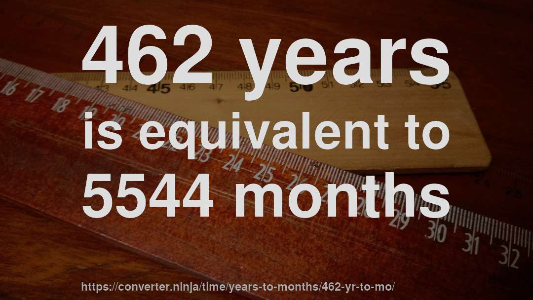 462 years is equivalent to 5544 months