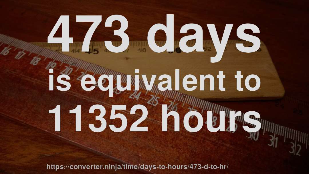 473 days is equivalent to 11352 hours