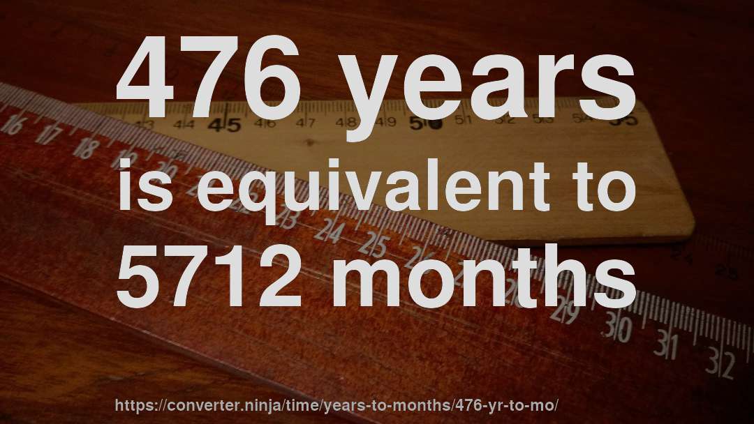 476 years is equivalent to 5712 months