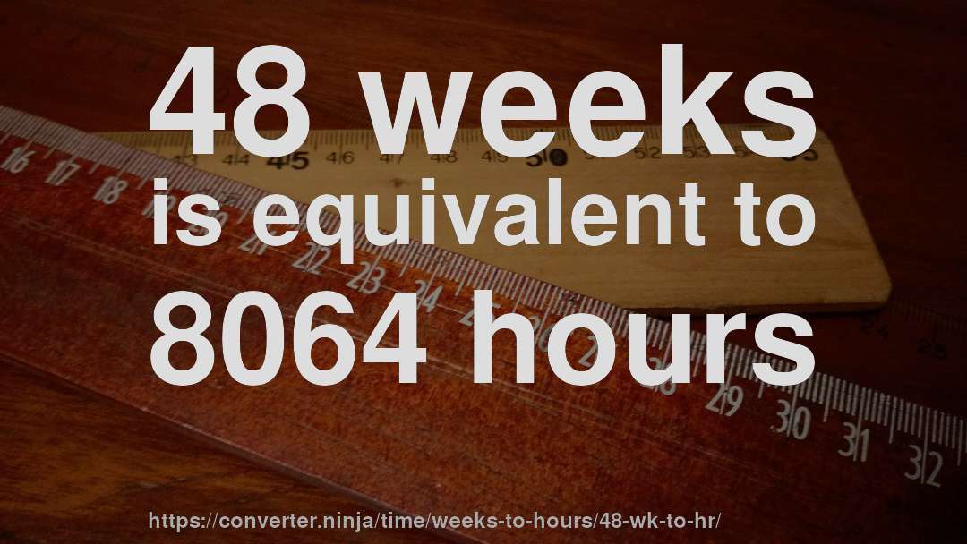 48 weeks is equivalent to 8064 hours