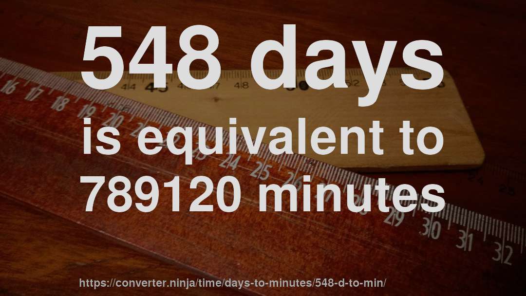 548 days is equivalent to 789120 minutes