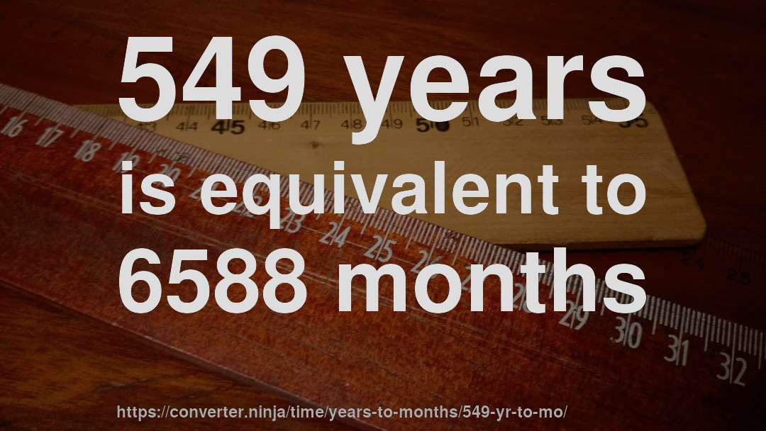 549 years is equivalent to 6588 months