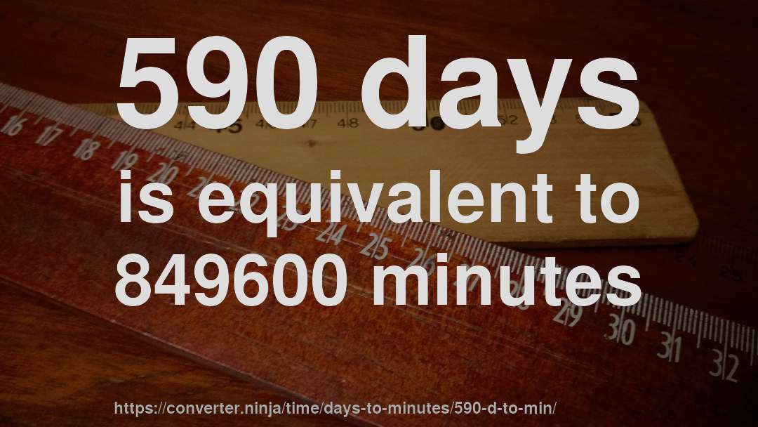 590 days is equivalent to 849600 minutes