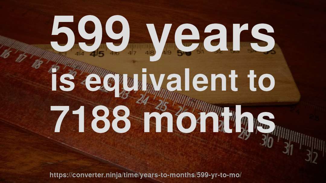 599 years is equivalent to 7188 months