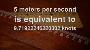 1 knot to meters persecond