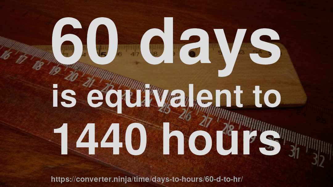 60 days is equivalent to 1440 hours