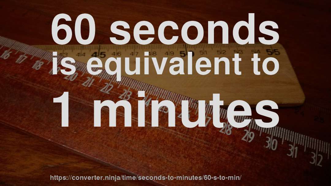 60 seconds is equivalent to 1 minutes