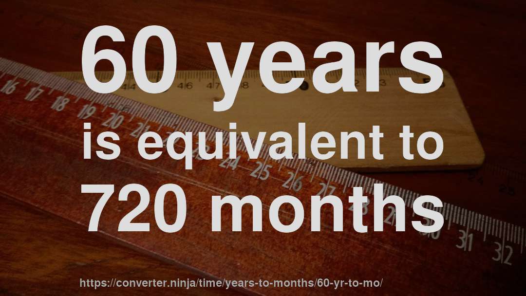 60 years is equivalent to 720 months
