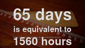 65 D To Hr How Long Is 65 Days In Hours Convert