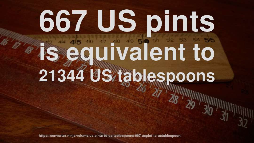 667 US pints is equivalent to 21344 US tablespoons
