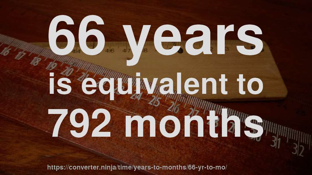 66 years is equivalent to 792 months