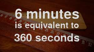 6 Min To Sec   How Long Is 6 Minutes In Seconds