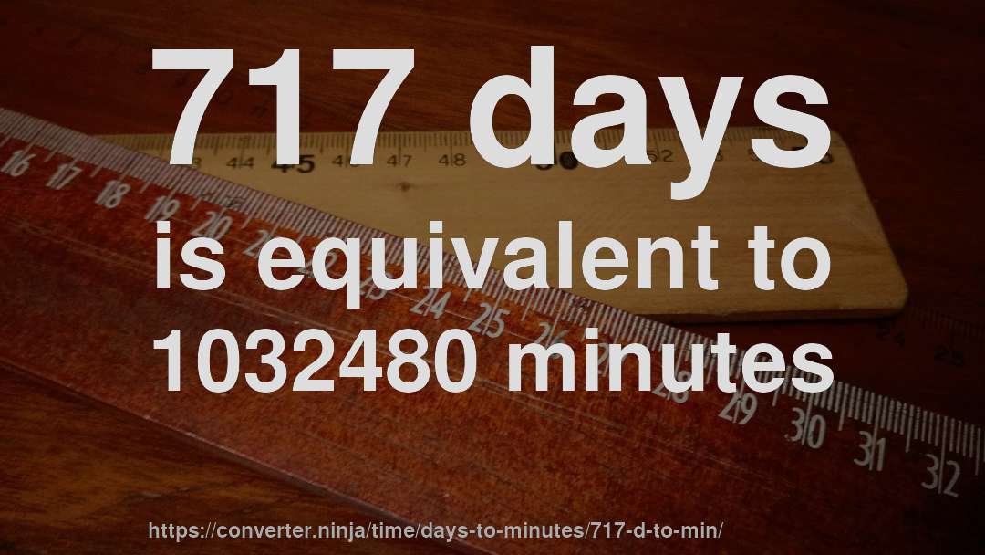 717 days is equivalent to 1032480 minutes