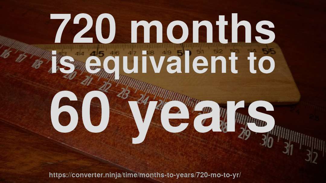 720 months is equivalent to 60 years