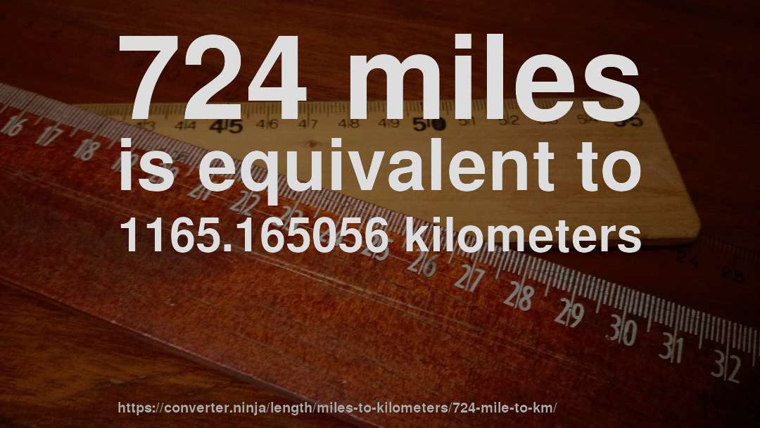 724 miles is equivalent to 1165.165056 kilometers