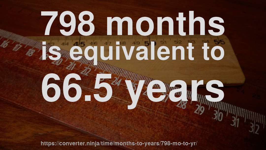 798 months is equivalent to 66.5 years