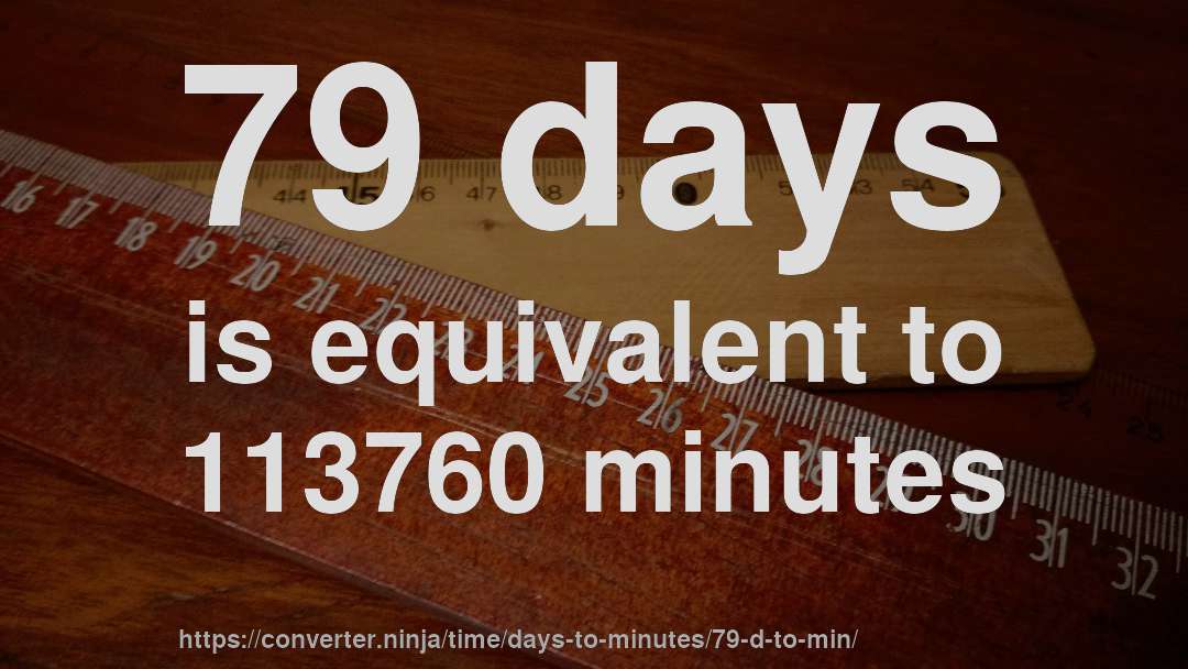 79 days is equivalent to 113760 minutes