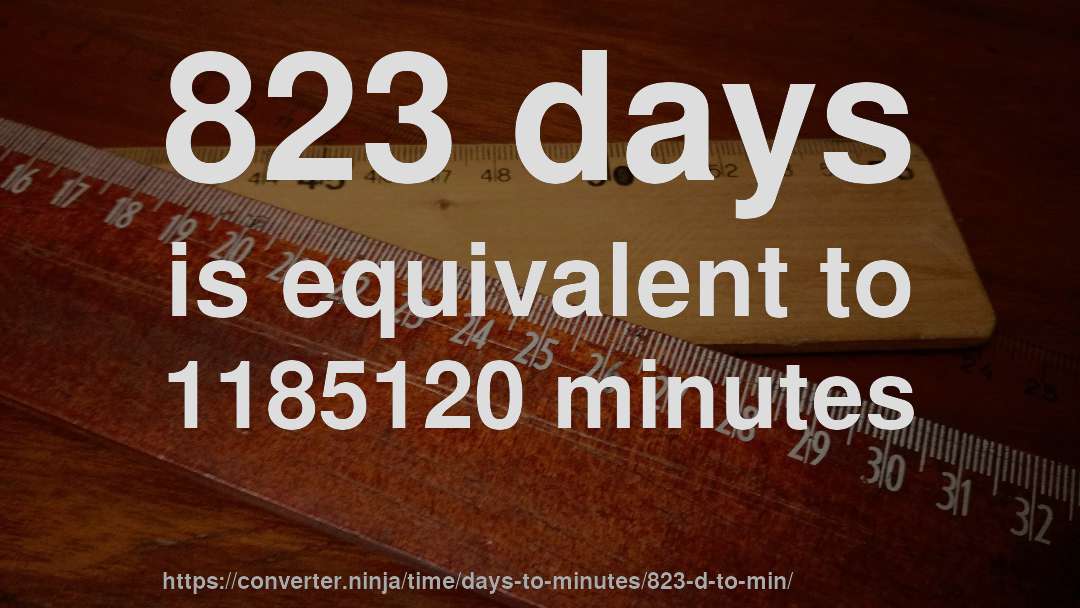 823 days is equivalent to 1185120 minutes