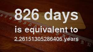 826 d to yr - How long is 826 days in years? [CONVERT]