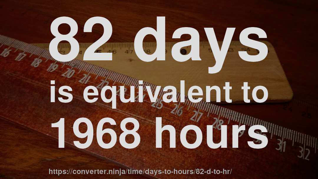 82 days is equivalent to 1968 hours