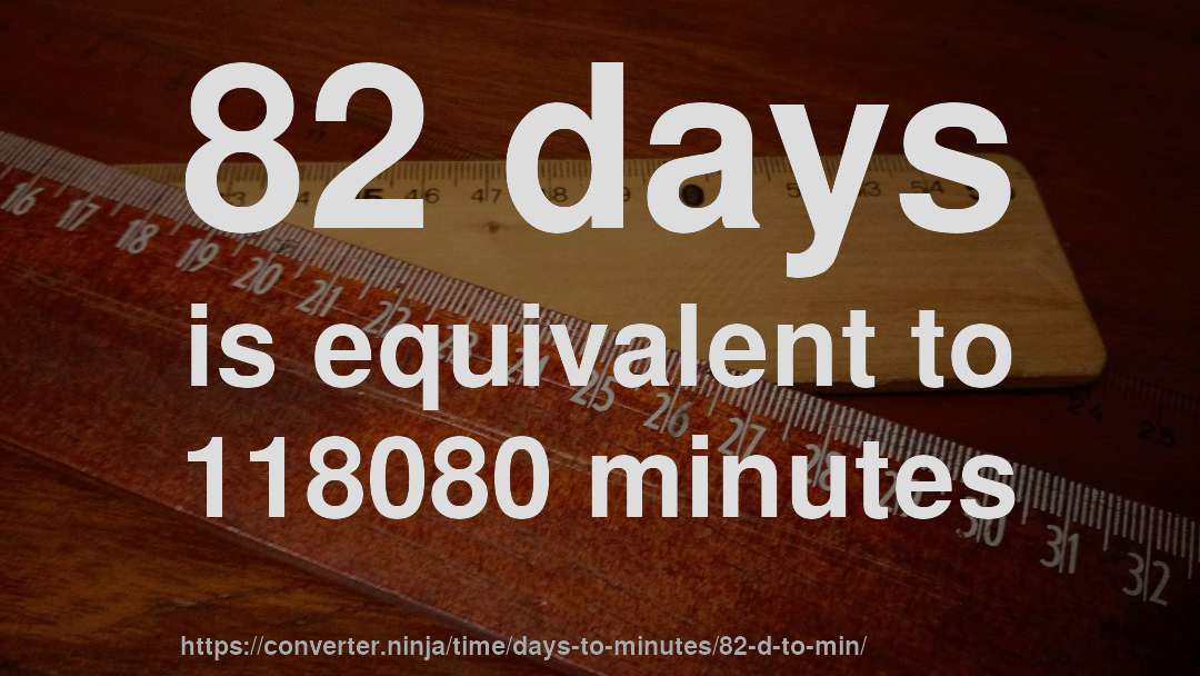 82 days is equivalent to 118080 minutes