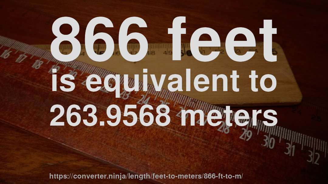 866 feet is equivalent to 263.9568 meters