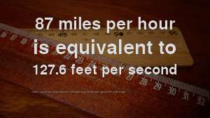 87 mph to ft/s - How fast is 87 miles per hour in feet per second ...