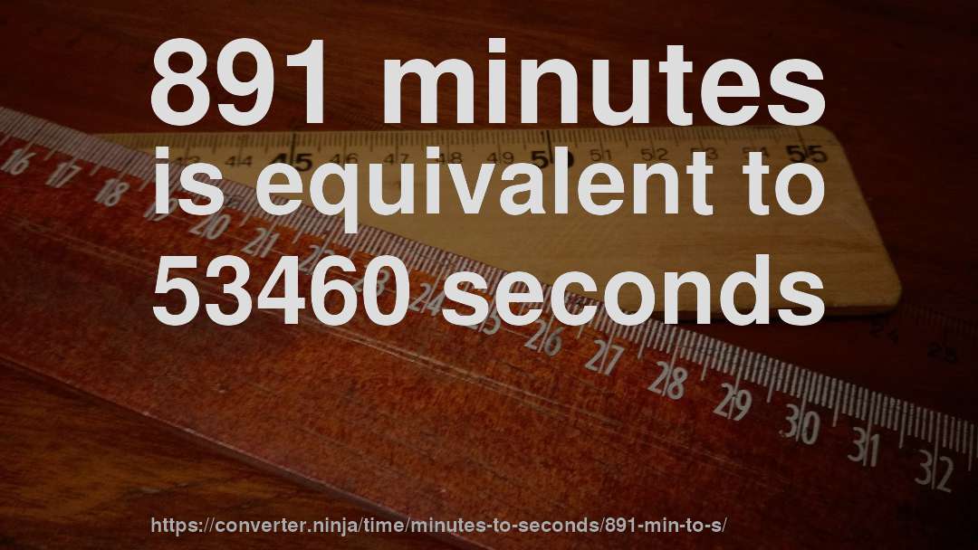 891 minutes is equivalent to 53460 seconds