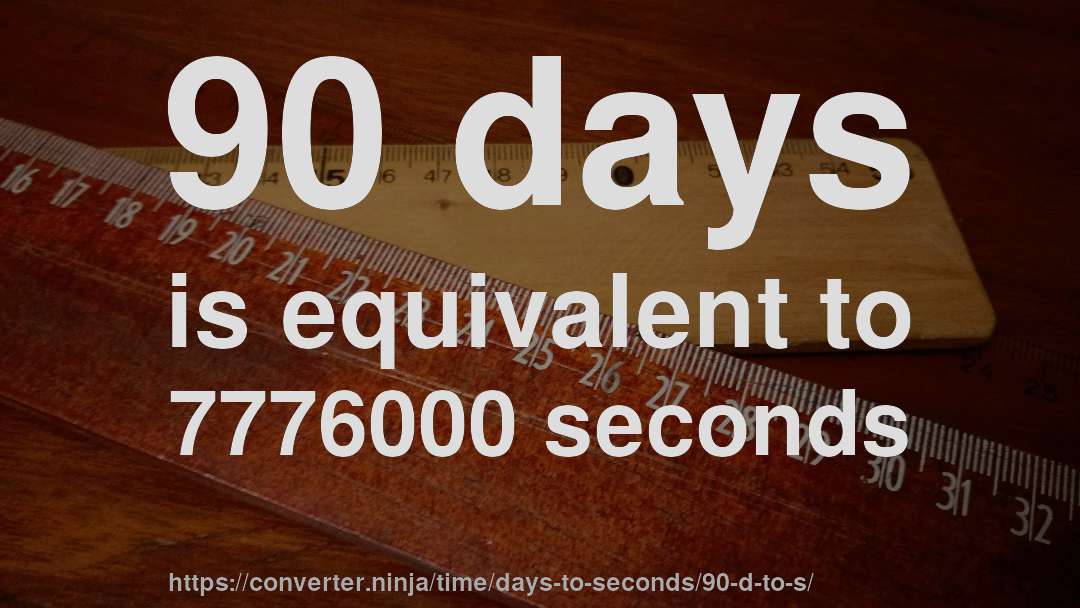 90 days is equivalent to 7776000 seconds