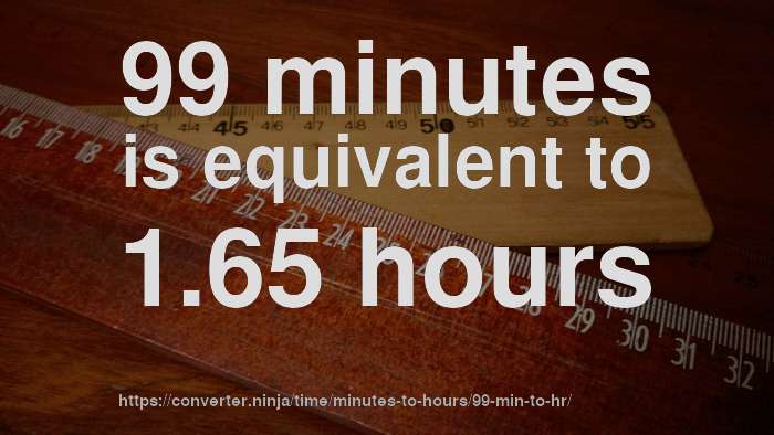 99 Min To Hr How Long Is 99 Minutes In Hours CONVERT 